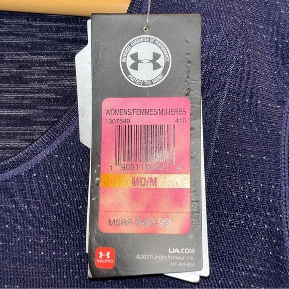 New with Tags Under Armour Threadborne T-shirt Blue Women’s Size Medium - Picture 5 of 7